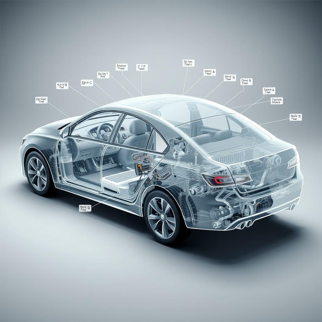 A comprehensive technical diagram of a car's electrical system, capturing its intricate components and interconnections with precision. The image should convey a sense of meticulous examination, with clear schematics and labeled parts displayed in a well-lit, high-resolution rendering. The composition should strike a balance between technical detail and visual clarity, guiding the viewer through the intricacies of the system. Subtle shading and shadows should enhance the depth and dimensionality, while a neutral color palette maintains a professional, diagnostic atmosphere. The overall impression should instill confidence in the viewer's understanding of the vehicle's electrical integrity.