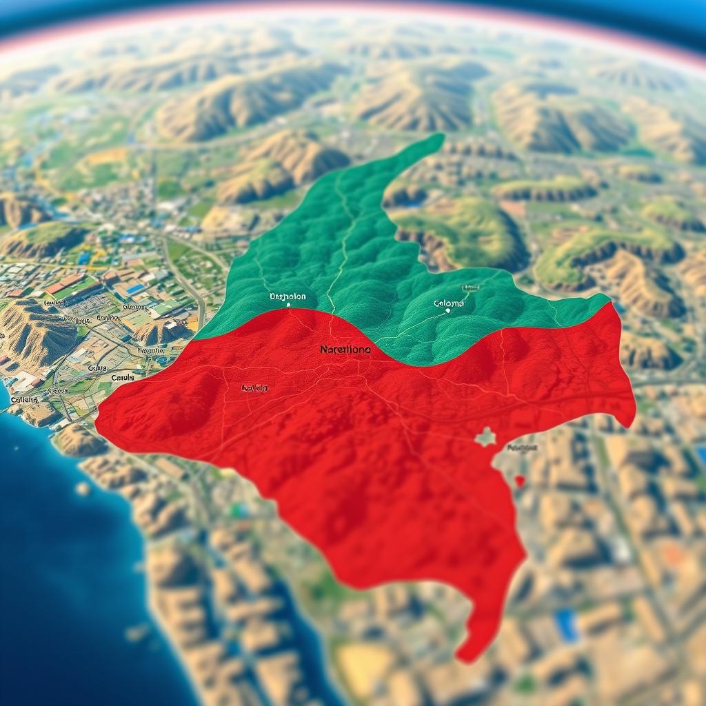 A detailed map of Antioquia, Colombia, showcasing the coverage and delivery zones for on-demand battery services. The foreground displays a vibrant, high-resolution satellite view of the region, with major cities, roads, and landmarks clearly visible. The middle ground highlights the coverage area, delineated by bold, color-coded zones that indicate the reach and availability of the battery delivery service. The background features a softly blurred topographical overlay, emphasizing the varied terrain and geography of Antioquia. The lighting is natural and warm, conveying a sense of accessibility and reliability. The overall composition and perspective create a visually compelling and informative illustration of the service's coverage and delivery capabilities. A detailed map of Antioquia, Colombia, showcasing the coverage and delivery zones for on-demand battery services. The foreground displays a vibrant, high-resolution satellite view of the region, with major cities, roads, and landmarks clearly visible. The middle ground highlights the coverage area, delineated by bold, color-coded zones that indicate the reach and availability of the battery delivery service. The background features a softly blurred topographical overlay, emphasizing the varied terrain and geography of Antioquia. The lighting is natural and warm, conveying a sense of accessibility and reliability. The overall composition and perspective create a visually compelling and informative illustration of the service's coverage and delivery capabilities.